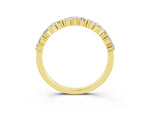 Marquise and Round Moissanite Vine Eternity Band in Yellow gold with Prong Setting_3