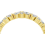 Marquise and Round Moissanite Vine Eternity Band in Yellow gold with Prong Setting_4