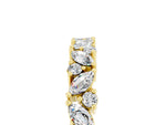 Marquise and Round Moissanite Vine Eternity Band in Yellow gold with Prong Setting_5