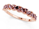 Marquise and Round Morganite Vine Eternity Band in Rose gold with Prong Setting_1