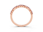 Marquise and Round Morganite Vine Eternity Band in Rose gold with Prong Setting_3