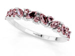 Marquise and Round Morganite Vine Eternity Band in White gold with Prong Setting_1