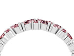 Marquise and Round Morganite Vine Eternity Band in White gold with Prong Setting_4