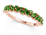 Marquise and Round Peridot Vine Eternity Band in Rose gold with Prong Setting_1