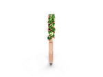 Marquise and Round Peridot Vine Eternity Band in Rose gold with Prong Setting_2