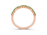 Marquise and Round Peridot Vine Eternity Band in Rose gold with Prong Setting_3
