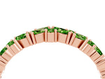 Marquise and Round Peridot Vine Eternity Band in Rose gold with Prong Setting_4