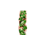 Marquise and Round Peridot Vine Eternity Band in Rose gold with Prong Setting_5
