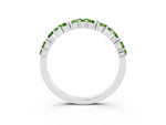 Marquise and Round Peridot Vine Eternity Band in Silver with Prong Setting_3