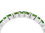 Marquise and Round Peridot Vine Eternity Band in Silver with Prong Setting_4