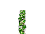 Marquise and Round Peridot Vine Eternity Band in Silver with Prong Setting_5