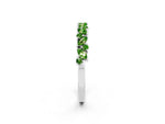 Marquise and Round Peridot Vine Eternity Band in White gold with Prong Setting_2