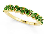 Marquise and Round Peridot Vine Eternity Band in Yellow gold with Prong Setting_1