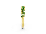 Marquise and Round Peridot Vine Eternity Band in Yellow gold with Prong Setting_2
