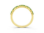 Marquise and Round Peridot Vine Eternity Band in Yellow gold with Prong Setting_3