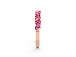 Marquise and Round Pink Sapphire Vine Eternity Band in Rose gold with Prong Setting_2