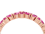 Marquise and Round Pink Sapphire Vine Eternity Band in Rose gold with Prong Setting_4