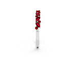 Marquise and Round Ruby Vine Eternity Band in Platinum with Prong Setting_2