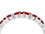 Marquise and Round Ruby Vine Eternity Band in Platinum with Prong Setting_4