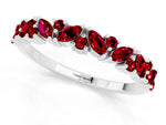 Marquise and Round Ruby Vine Eternity Band in White gold with Prong Setting_1