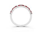 Marquise and Round Ruby Vine Eternity Band in White gold with Prong Setting_3