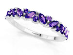 Marquise and Round Tanzanite Vine Eternity Band in Platinum with Prong Setting_1