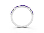 Marquise and Round Tanzanite Vine Eternity Band in Platinum with Prong Setting_3