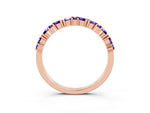 Marquise and Round Tanzanite Vine Eternity Band in Rose gold with Prong Setting_3