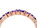Marquise and Round Tanzanite Vine Eternity Band in Rose gold with Prong Setting_4