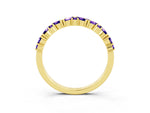 Marquise and Round Tanzanite Vine Eternity Band in Yellow gold with Prong Setting_3