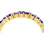 Marquise and Round Tanzanite Vine Eternity Band in Yellow gold with Prong Setting_4