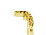 Marquise and Round Yellow Sapphire Chevron Band in Yellow gold with Prong Setting_5