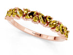 Marquise and Round Yellow Sapphire Vine Eternity Band in Rose gold with Prong Setting_1