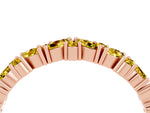 Marquise and Round Yellow Sapphire Vine Eternity Band in Rose gold with Prong Setting_4