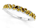 Marquise and Round Yellow Sapphire Vine Eternity Band in White gold with Prong Setting_1