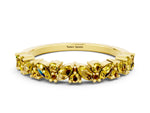 Marquise and Round Yellow Sapphire Vine Eternity Band in Yellow gold with Prong Setting