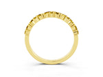 Marquise and Round Yellow Sapphire Vine Eternity Band in Yellow gold with Prong Setting_3