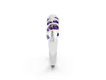 Multi-Row Round Amethyst Band in Silver with Channel Setting_2