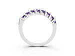 Multi-Row Round Amethyst Band in Silver with Channel Setting_3