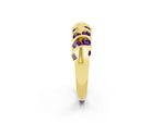 Multi-Row Round Amethyst Band in Yellow gold with Channel Setting_2