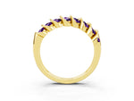 Multi-Row Round Amethyst Band in Yellow gold with Channel Setting_3
