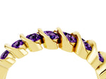 Multi-Row Round Amethyst Band in Yellow gold with Channel Setting_4