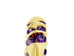 Multi-Row Round Amethyst Band in Yellow gold with Channel Setting_5