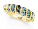 Multi-Row Round Aquamarine Band in Yellow gold with Channel Setting_1