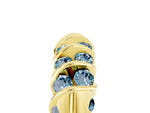 Multi-Row Round Aquamarine Band in Yellow gold with Channel Setting_5