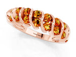 Multi-Row Round Citrine Band in Rose gold with Channel Setting_1