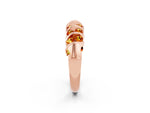 Multi-Row Round Citrine Band in Rose gold with Channel Setting_2