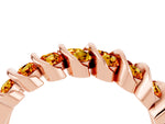 Multi-Row Round Citrine Band in Rose gold with Channel Setting_4