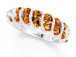 Multi-Row Round Citrine Band in White gold with Channel Setting_1