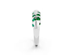 Multi-Row Round Emerald Band in Silver with Channel Setting_2